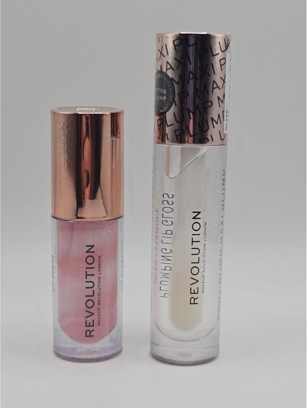 Revolution Ceramide Lip Swirl Gloss and Pout Bomb Maxi Plump Plumping Lip Gloss